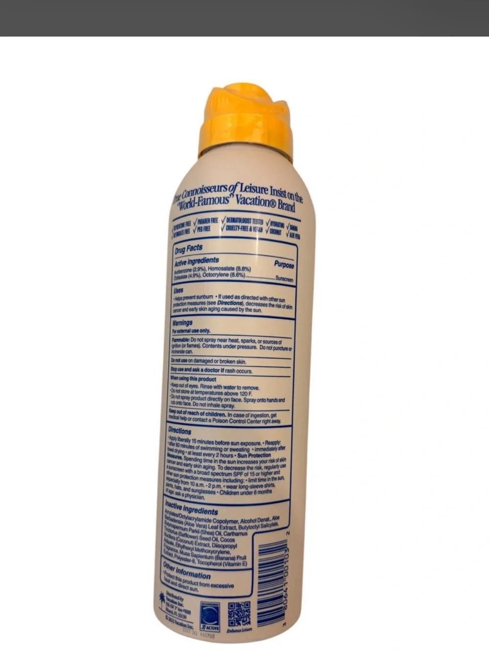 NWT Classic Spray SPF 50 Sunscreen - Yellow/Beige